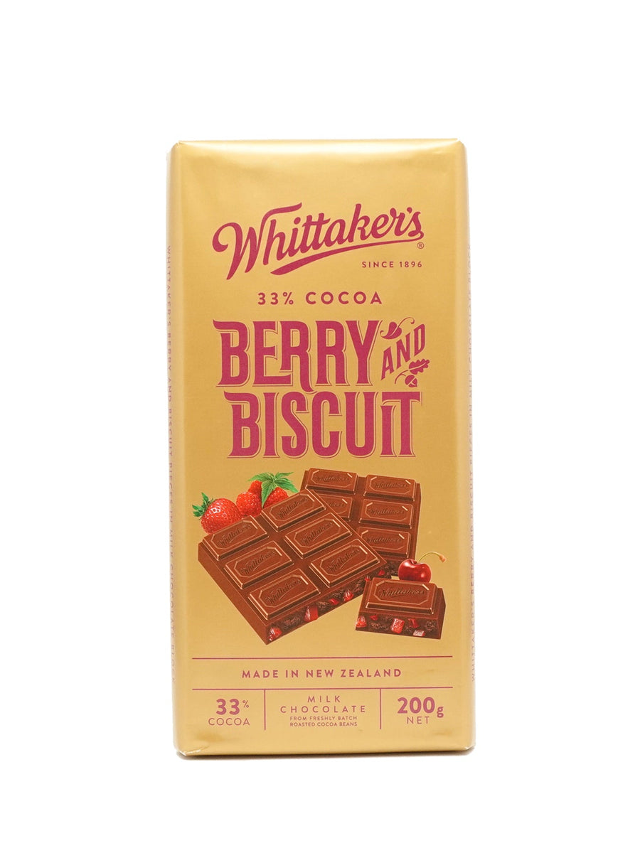 WHITTAKERS BLOCKS BERRY&BISCUIT 200G – Village Grocer - Queens Waterfront